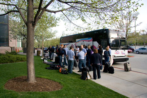 Loading the bus in Provo