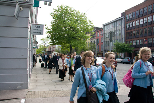 Walking to the library