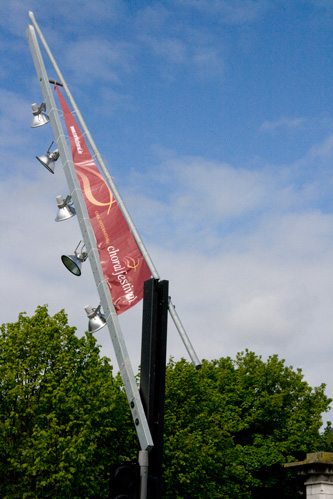 Banners for the Cork International Choral Festival are all over the city.