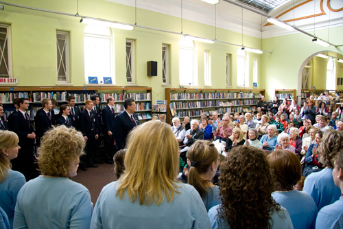 Some of the audience at library