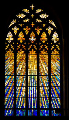 Wonderful window in a modern cathedral