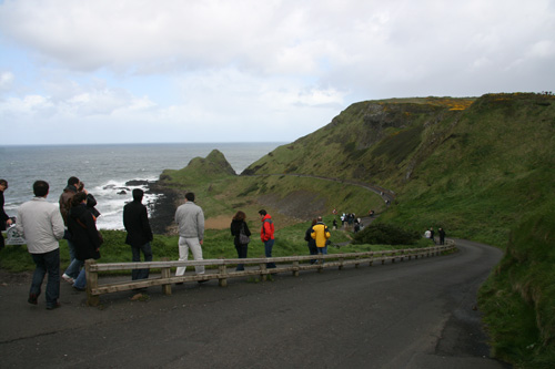 The beginning of the walk to the Giants Causeway