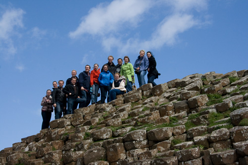 Atop a rock formation