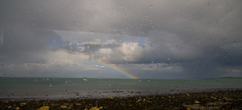 One of two spectacular rainbows of the day