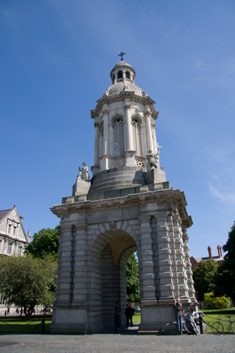 Monument in entrance to Trinity College